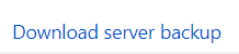 Download server backup
