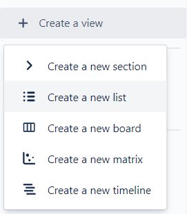 Views option in Jira Product Discovery