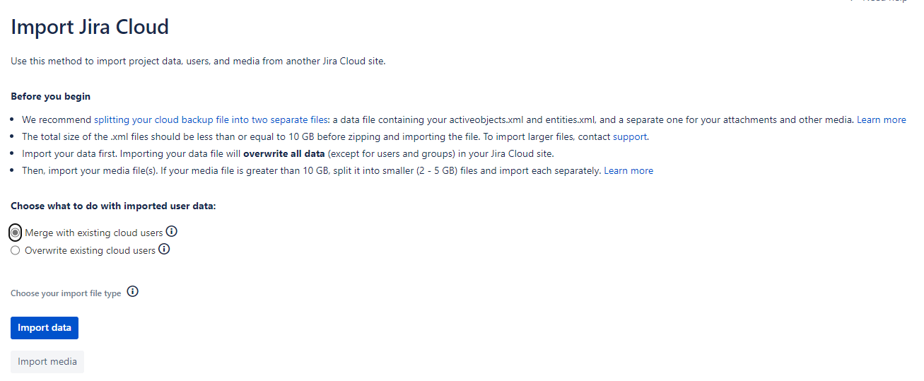 Import Jira Cloud