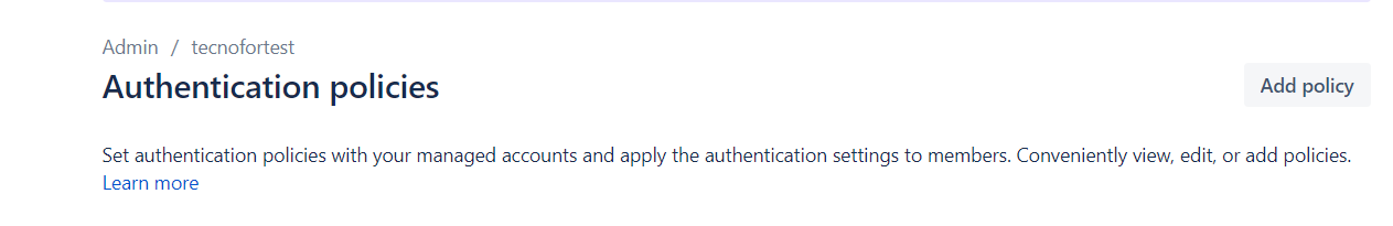 Authentication policies