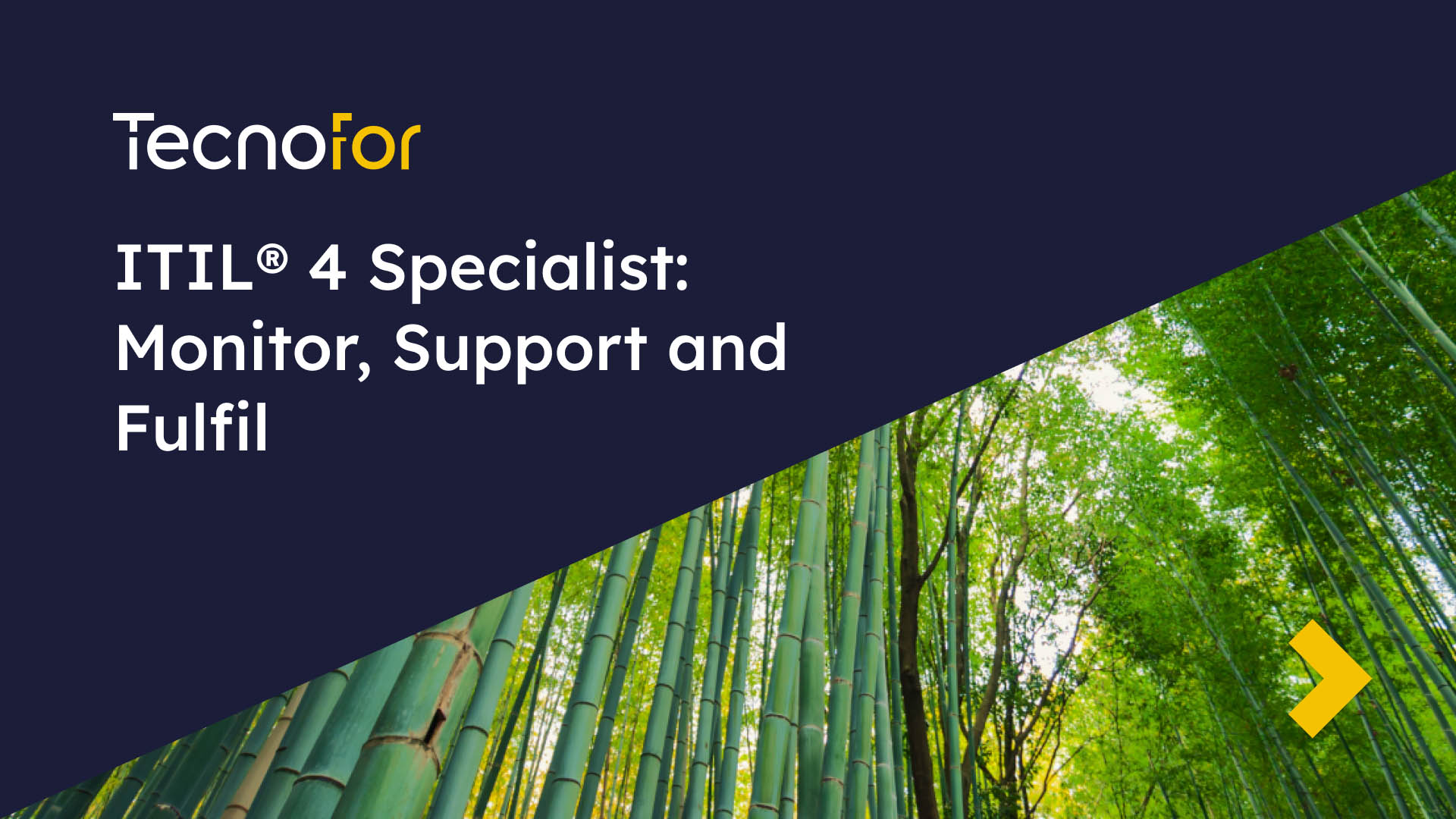 ITIL® 4 Specialist: Monitor, Support And Fulfil - TecnoFor