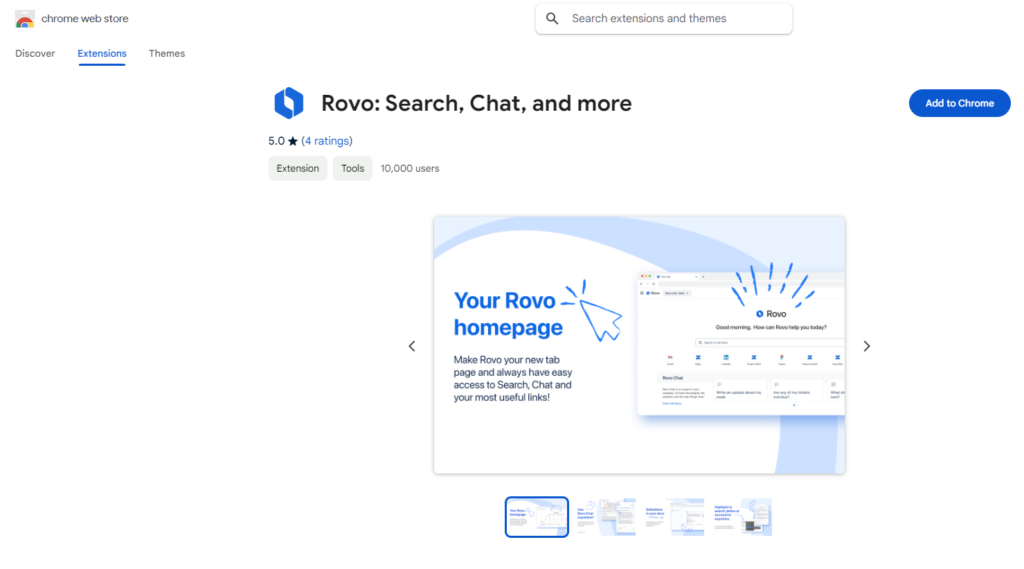 Rovo chrome extension