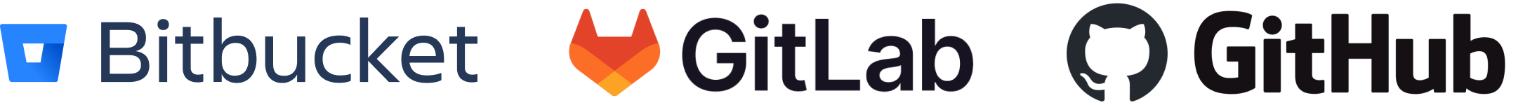 bitbucket, github, gitlab