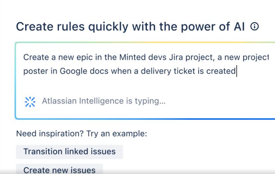 Atlassian Rovo VS Atlassian Intelligence - Atlassian Intelligence automation rule